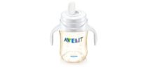 Attach the easy-grip handles to the feeding bottle