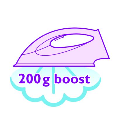 Steam boost up to 200 g