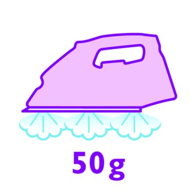 Continuous steam up to 50g