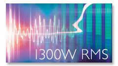 Potência total de saída de 1.300 W RMS