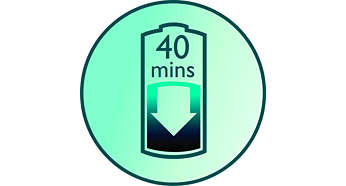 Up to 40 minutes wirefree shaving