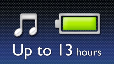 Up to 13-hour music playback