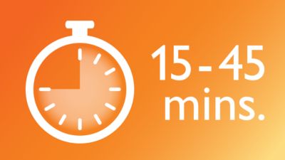 Use for 15-45 minutes per day