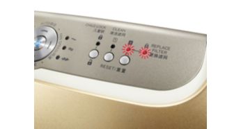 Healthy air protect alert warns you when to replace filter