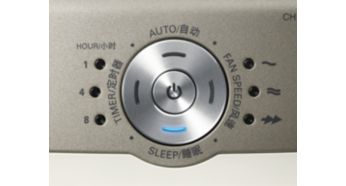 Sleep mode cleans silently with dimmed indicators