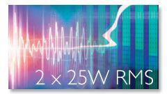 2x25W RMS total output power