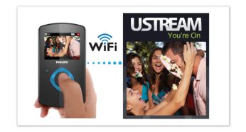 Go Live for wireless video broadcast to website via UStream