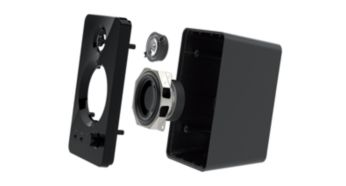 2-way tweeter + woofer design