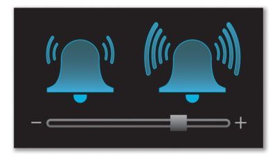 Volume de alarme regulável