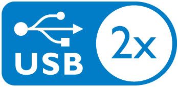USB 2.0-hub med 2 porte