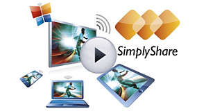 SimplyShare за свързване и поточно предаване на всички развлечения, безжично SimplyShare
