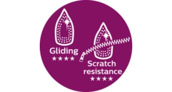 New SteamGlide soleplate is Philips premium soleplate