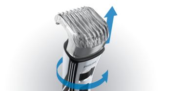 Beard trimmer with 12 length settings from 0.5mm to 10mm