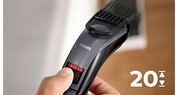 Easy to select and lock in length settings, 0.5 mm to 10 mm