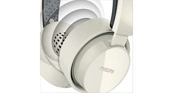 Powerful 40mm drivers deliver deep and dynamic bass