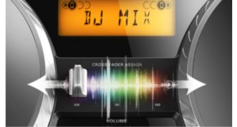 Channel faders for swapping playback between 2 iPods/iPhones