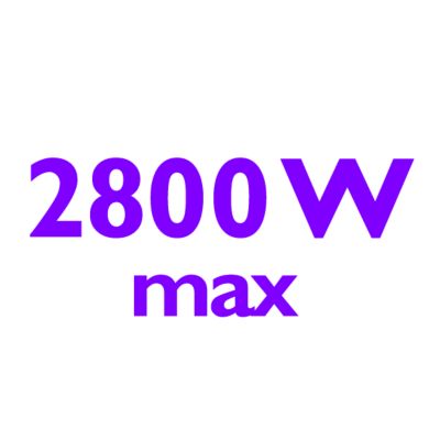 2800 W for fast heat-up