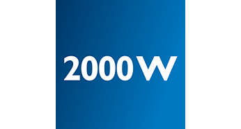 2000 Watt motor for powerful cleaning performance