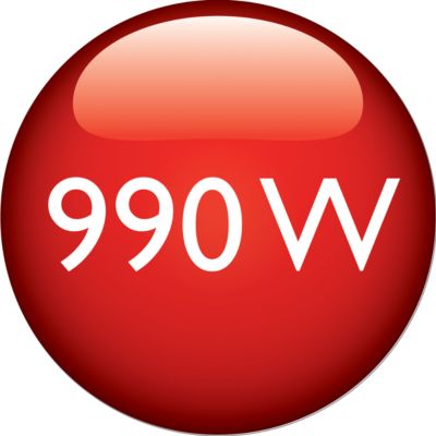 Potencia de calentamiento de 990&nbsp;W