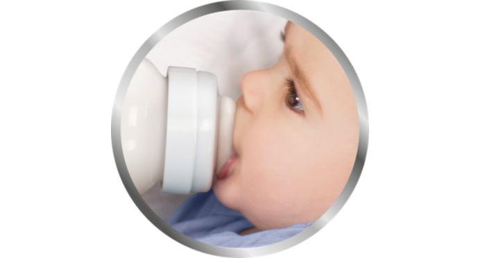 Easy latch on due to the unique valve on the teat