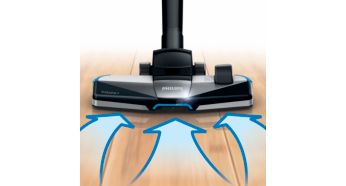 New 3-in-1 TriActive+ nozzle picks up coarse and fine dust