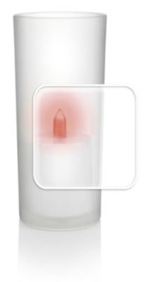 Efeito de luz de velas em vermelho suave
