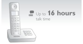 Up to 16 hours talk time on a single charge