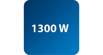 1300 W for powerful steam