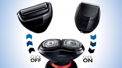 Click-on/click-off attachments