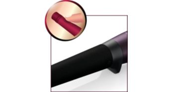 Soft touch coating to avoid instant burns of hands and hair.