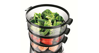 9Lcapacity and removable tray bottoms to fit a whole chicken