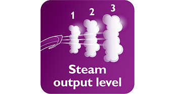 3 steam levels including ECO mode