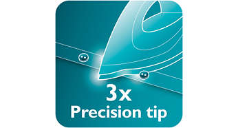 Triple precision tip for optimal control and visibility