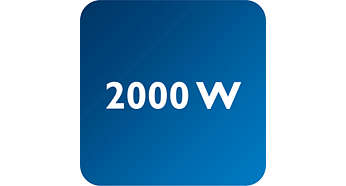 Power up to 2000 W, enabling constant high-steam output