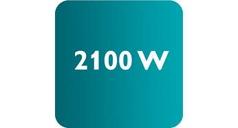 Potência de até 2100 W ativando a saída constante de vapor intenso