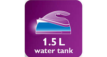 Rezervor de apă de 1,5 litri, pentru sesiuni de călcat îndelungate