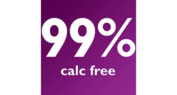99% calc-free with Pure Steam Anti-scale cartridge