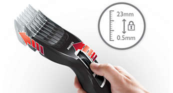 Easy to select and lock in 13 length settings: 0.5 to 23mm