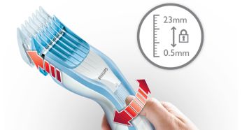 Easy to select and lock in 24 length settings: 0.5 to 23mm