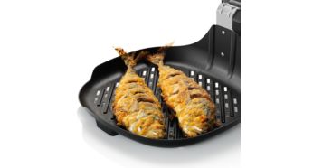 Благодаря увеличенной рабочей поверхности можно запекать рыбу целиком