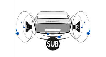Integrated speakers and subwoofer
