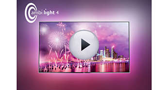 4-seitiges Ambilight: Stellen Sie sich Ihren Fernseher in einer Wolke aus Licht vor