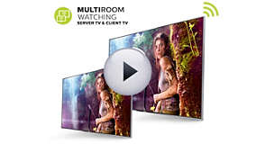 Televisor Multiroom: comparte emisiones en directo y grabaciones entre televisores Cliente y servidor MultiRoom