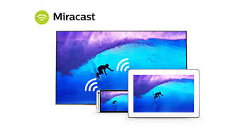 Wi-Fi Miracast™ – tükrözés az okostelefon képernyőjéről a TV-re