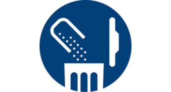 Extra Ergonomic Dust Bucket for controlled emptying