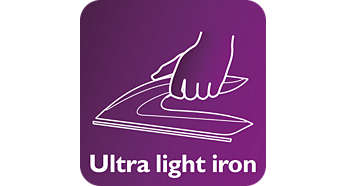 light weight iron makes ironing easier and more comfortable