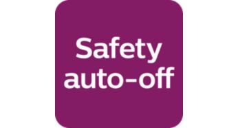 The safety auto off function automatically switches off