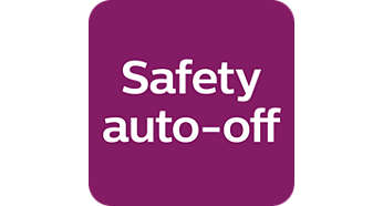 The safety auto off function automatically switches off