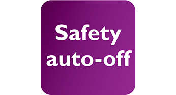 The safety auto off function automatically switches off