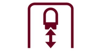 Вы сможете использовать чашку любого размера благодаря регулируемому носику подачи кофе